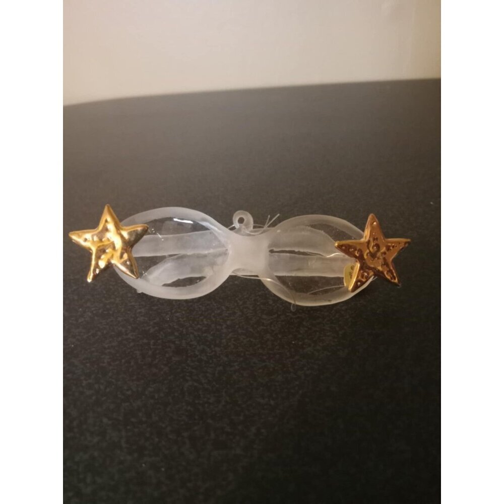 Silvestri Blown Glass Sunglasses Ornament with Stars & Tree Décor Holiday Decor